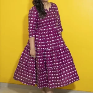 Purple one piece dress for women