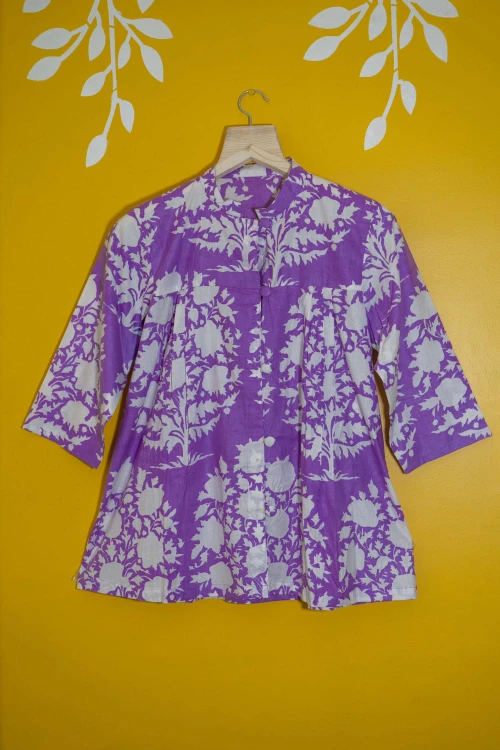 Printed Purple Top