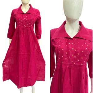 Women Fit and Flare Pink Dress