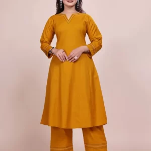 Women’s Cotton Yellow Co-Ord Suits